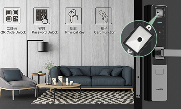 智能門鎖黑科技：內置LV5300二維碼閱讀器，掃碼即開真方便